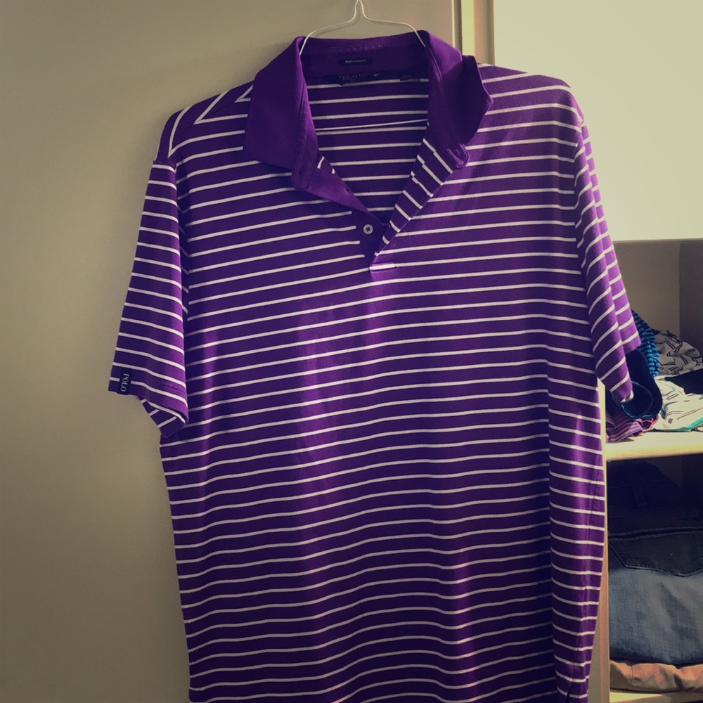 Polo Golf Purple & white shirt